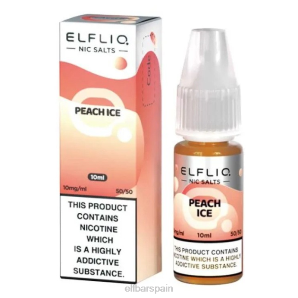 elfbar elfliq sales nic - hielo de melocotón - 10ml-10 mg/ml 8LFB185