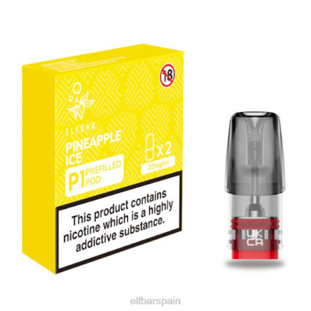 elfbar mate 500 p1 vainas precargadas - 20 mg (paquete de 2) hielo de piña 8LFB151