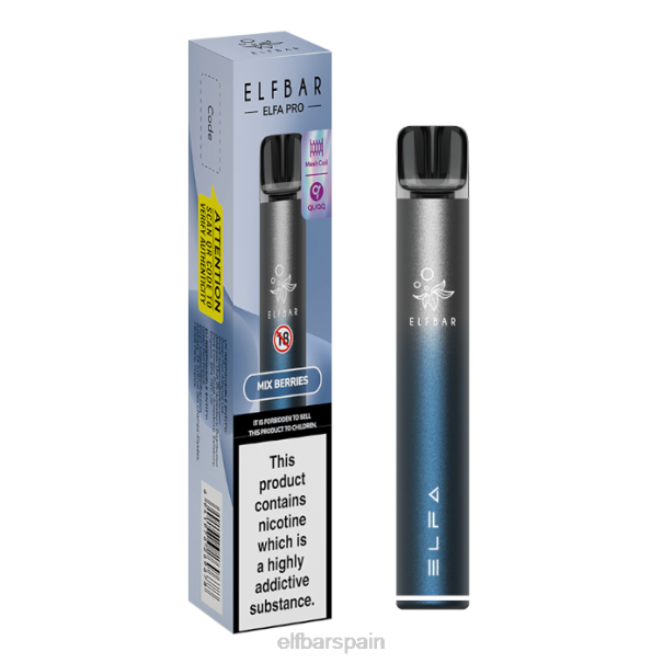 kit elfbar elfa pro pod - recargable 8LFB70azul crepúsculo + vaina precargada de frutos rojos variados