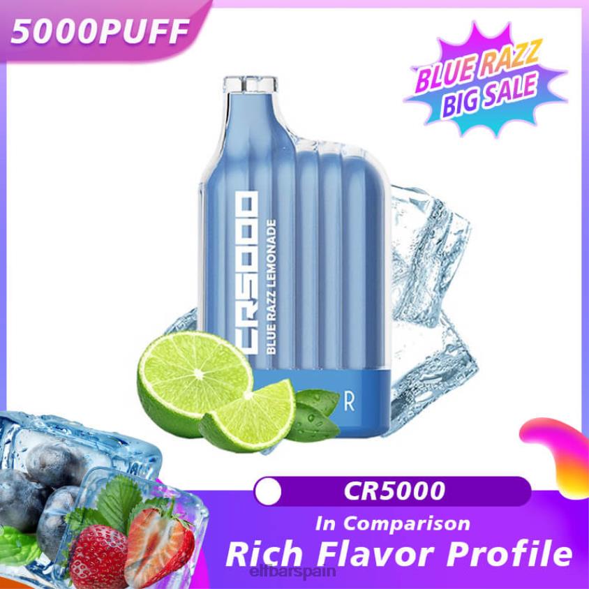 El mejor sabor desechable vape cr5000 blue razz VD2T619 ELFBAR limonada azul razz